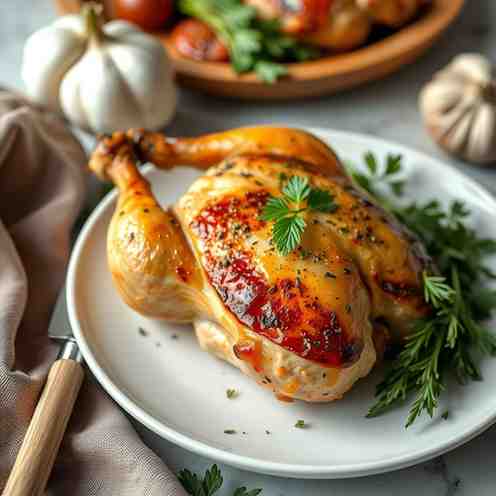 Garlic Herb Chicken - Juicy Roast for Meal Prep
